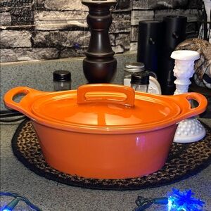 Oval, Orange Omniware baking dish/ Feel free to offer!!